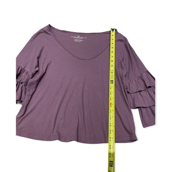3/$25. American eagle outfitters ruffles sleeve top size Small - Picture 3 of 7
